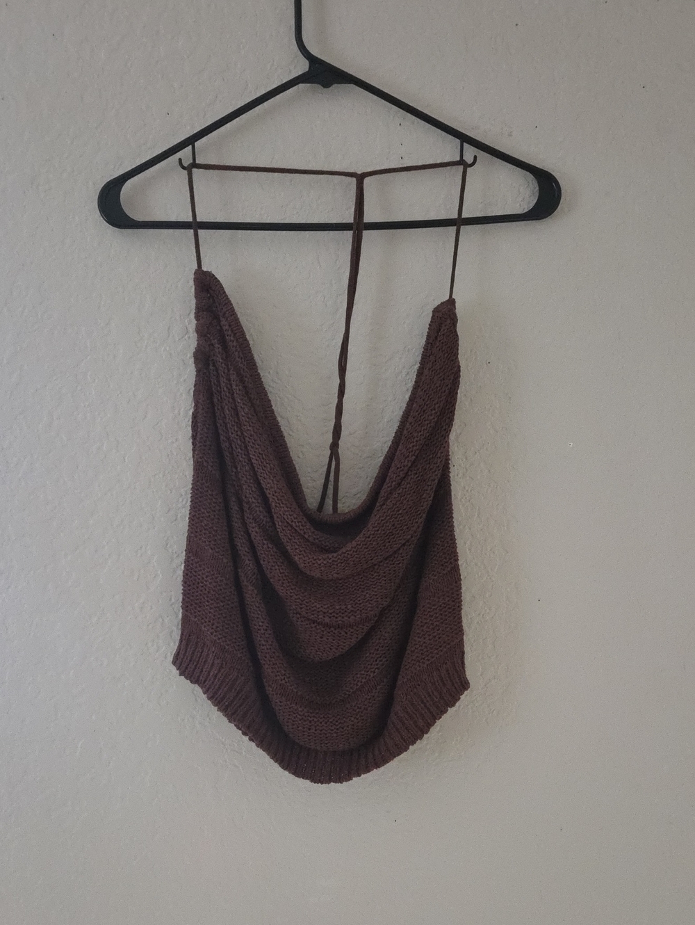 JLUXLABEL Brown  Draped Cowl Sweater